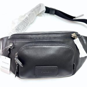 Coach Track Men's Beltbag in Black Leather