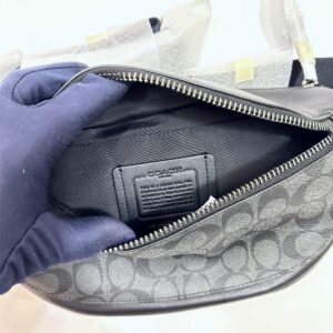 Coach Warren Graham Men's Belt Bag in Signature Black Charcoal