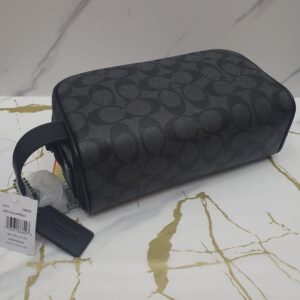 Coach Travel Kit Men's Small Signature Charcoal