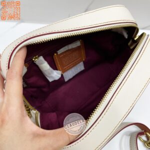 Coach Camera Bag in Signature Khaki Chalk
