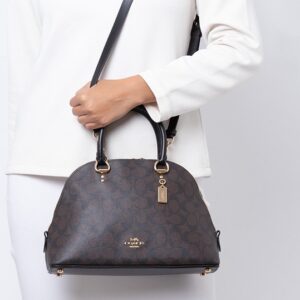 Coach Katy Satchel in Signature Brown Black
