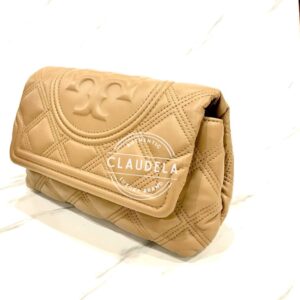 Tory Burch Soft Fleming Clutch in Tiramisu