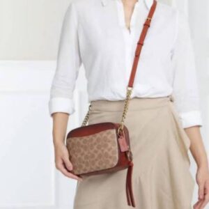 Coach Camera Bag in Signature Tan Rust