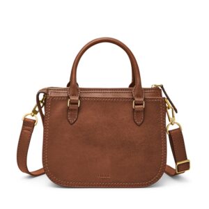 Fossil Ryder Satchel Mini in Brown Leather