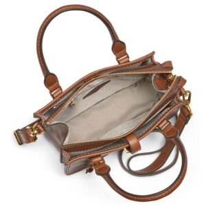 Fossil Ryder Satchel Mini in Brown Leather