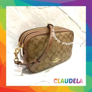 Coach Jes Camera Bag In Signature Khaki Saddle RARE BESTSELLER