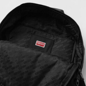 Kenzo Men's Paris Backpack Large in Black White Nylon Logo