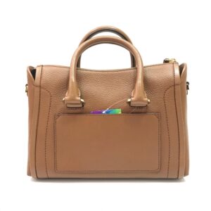 Michael Kors Carine Satchel Small Studded in Luggage Leather
