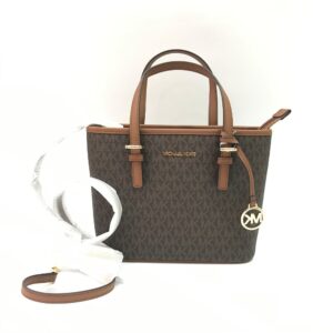 Michael Kors Jet Set Travel XS Tote  in Signature Brown Acorn