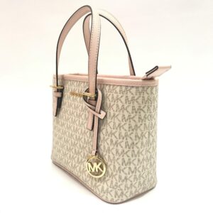 Michael Kors Jet Set Travel XS Tote in Signature Vanilla Powder Blush