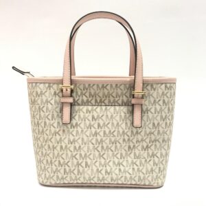 Michael Kors Jet Set Travel XS Tote in Signature Vanilla Powder Blush