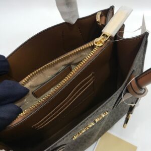 Michael Kors Mercer Gallery Small Square Satchel in Signature Brown
