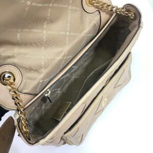 Michael Kors Regina Shoulder Bag in Woven Nude