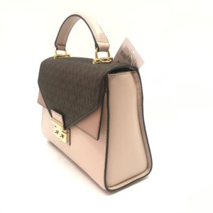 Michael Kors Sloan Medium Flap Satchel Brown Soft Pink