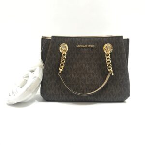 MICHAEL KORS Teagan Small Messenger in Signature Brown / Bisque
