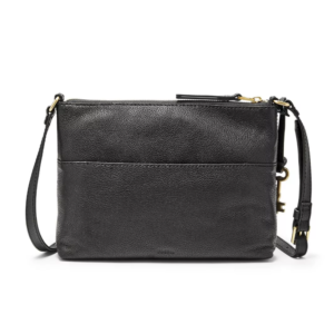 Fossil Fiona Small Crossbody in Black Leather