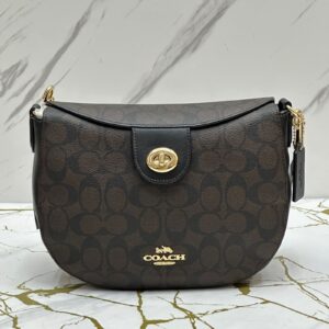Coach Ella Crossbody Signature Brown Black