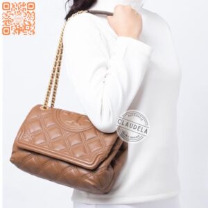 Tory Burch Soft Fleming Medium Convertible Shoulder Bag in Moose