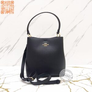 Coach Town Bucket in Black Oxblood
