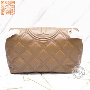 Tory Burch Soft Fleming Medium Convertible Shoulder Bag in Moose