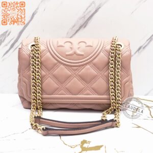 TORY BURCH Soft Fleming Medium Convertible Shoulder Bag in Pink Moon
