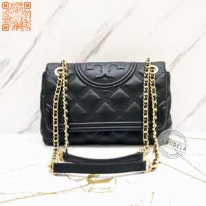 Tory Burch Fleming Soft Convertible Shoulder Bag in Black