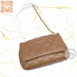 Tory Burch Soft Fleming Medium Convertible Shoulder Bag in Moose