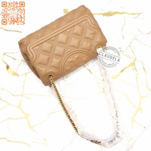 Tory Burch Soft Fleming Medium Convertible Shoulder Bag in Tiramisu