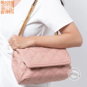 TORY BURCH Soft Fleming Medium Convertible Shoulder Bag in Pink Moon
