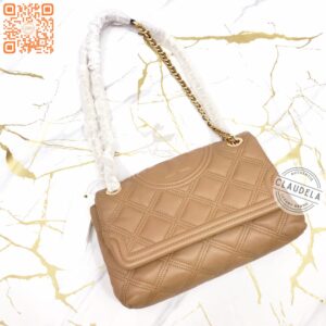 Tory Burch Soft Fleming Medium Convertible Shoulder Bag in Tiramisu