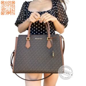 Michael Kors Hope Large Satchel Signature Brown
