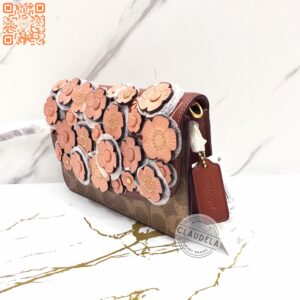 Coach Signature Tea Rose Hayden Crossbody in Tan Rust Multi