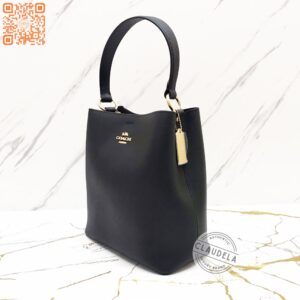 Coach Town Bucket in Black Oxblood