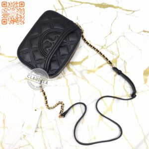 Tory Burch Soft Fleming Camera Bag in Black