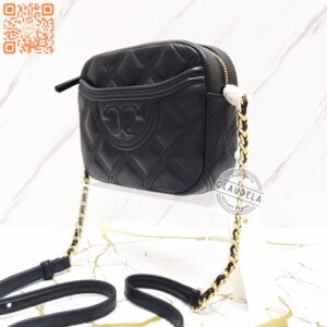 Tory Burch Soft Fleming Camera Bag in Black