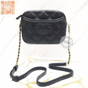 Tory Burch Soft Fleming Camera Bag in Black