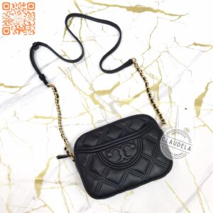 Tory Burch Soft Fleming Camera Bag in Black