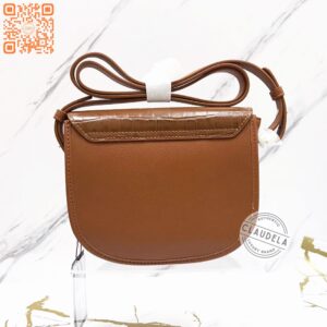Aigner Pina Croco Crossbody in Cognac Brown