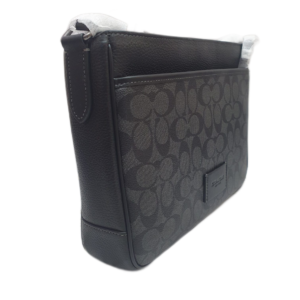 Coach Men's District Messeger in Signature Charcoal Black
