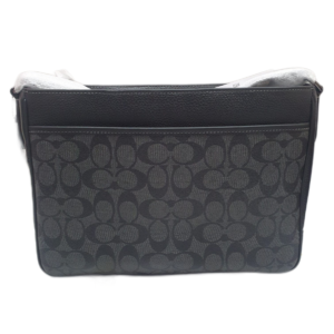 Coach Men's District Messeger in Signature Charcoal Black