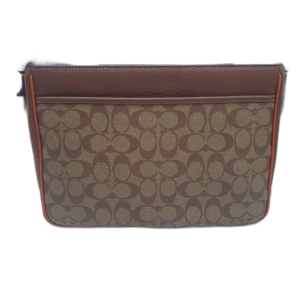 Coach Men's District Messenger in Signature Khaki Saddle