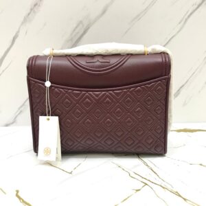 Tory Burch Fleming Small Convertible Shoulder Bag in Imperial Garnet