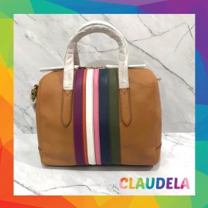 Fossil Sydney Satchel in Navy Multi Stripe